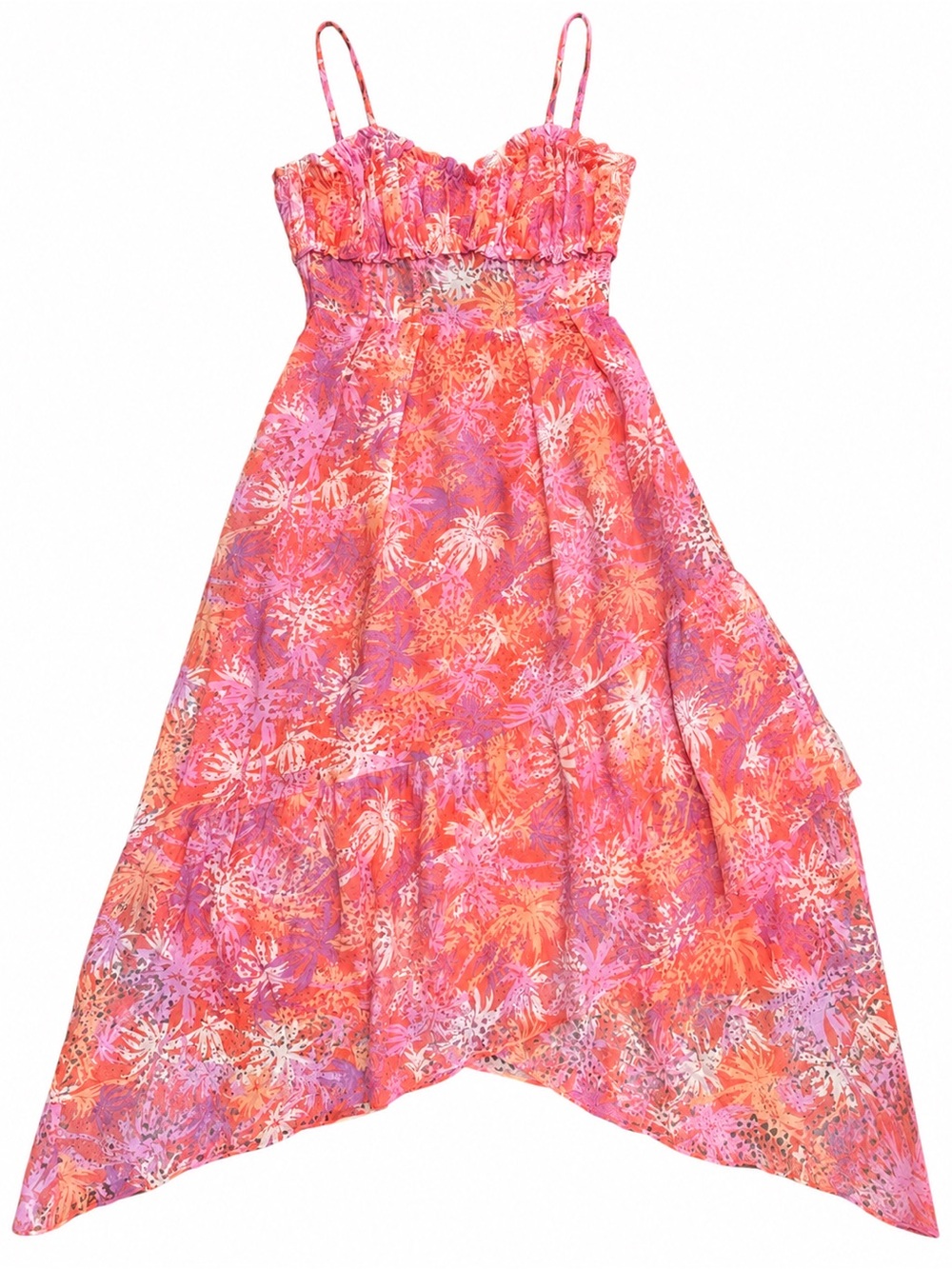 Ramy Brook Aya Guava Burnout Corset Midi Dress NWT Size 10 $565